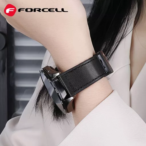 Forcell F-Design FS20 mágneses eco-bőr szíj Samsung Galaxy Watch 20 mm barna