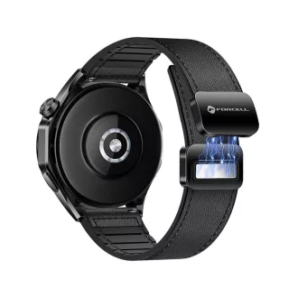   Forcell F-Design FS20 mágneses eco-bőr szíj Samsung Galaxy Watch 22 mm fekete