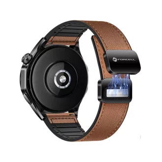   Forcell F-Design FS20 mágneses eco-bőr szíj Samsung Galaxy Watch 22 mm barna