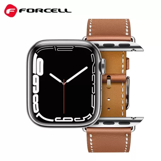 Forcell F-Design FA20 perforált eco-bőr szíj Apple Watch 42 / 44 / 45 / 49 mm fekete