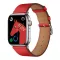 Forcell F-Design FA20 perforált eco-bőr szíj Apple Watch 42 / 44 / 45 / 49 mm piros