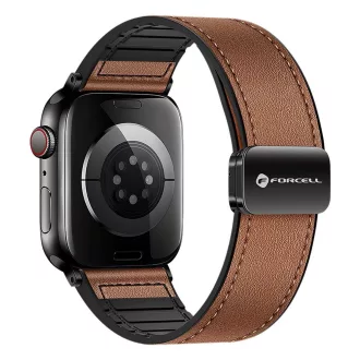   Forcell F-Design FA21 mágneses eco-bőr szíj Apple Watch 38 / 40 / 41 mm barna