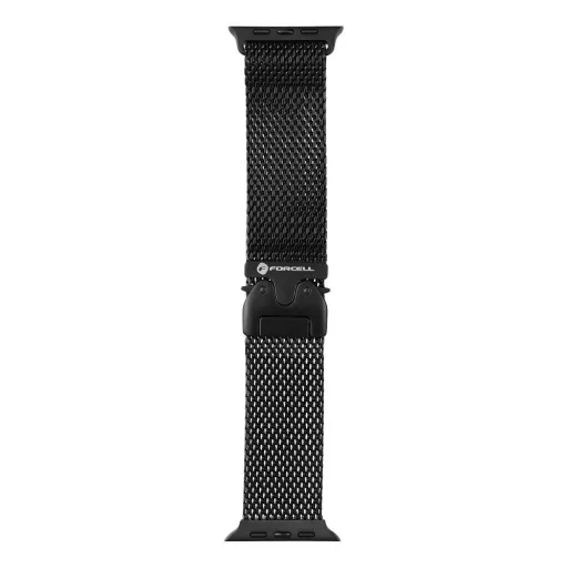Forcell F-Design FA11 acél csatos szíj Apple Watch 38 / 40 / 41 mm fekete