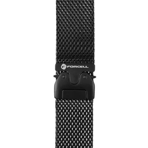Forcell F-Design FA11 acél csatos szíj Apple Watch 38 / 40 / 41 mm fekete