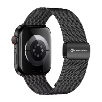   Forcell F-Design FA14 mágneses acél szíj Apple Watch 38 / 40 / 41 mm fekete