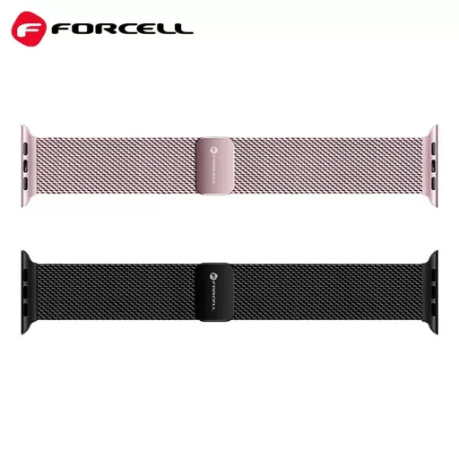 Forcell F-Design FA14 mágneses acél szíj Apple Watch 38 / 40 / 41 mm pink