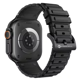   Forcell F-Design FA06 szilikon szíj Apple Watch 42 / 44 / 45 / 49 mm fekete
