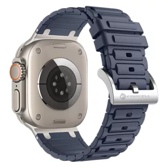   Forcell F-Design FA06 szilikon szíj lyukakkal Apple Watch 42 / 44 / 45 / 49 mm kék