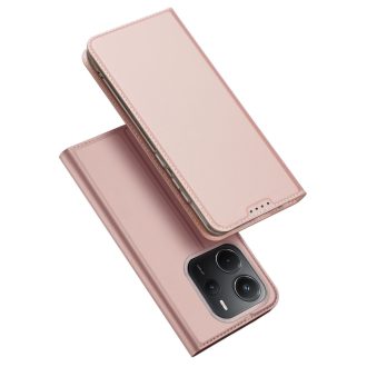   DUX DUCIS Flip tok kártyatartóval SKIN PRO  Xiaomi Redmi NOTE 14 4G (163,25mm) rózsaszín