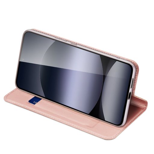DUX DUCIS Flip tok kártyatartóval SKIN PRO  Xiaomi Redmi NOTE 14 4G (163,25mm) rózsaszín