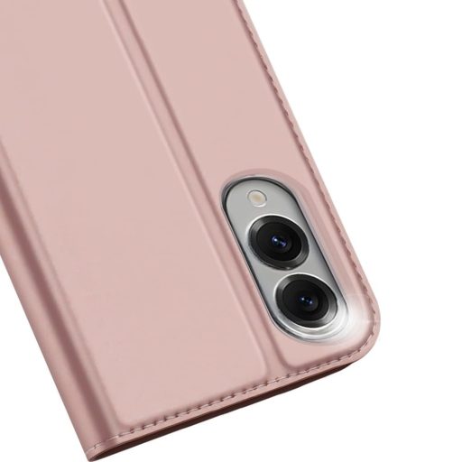 DUX DUCIS Flip tok kártyatartóval SKIN PRO  SAMSUNG S25 Edge rózsaszín