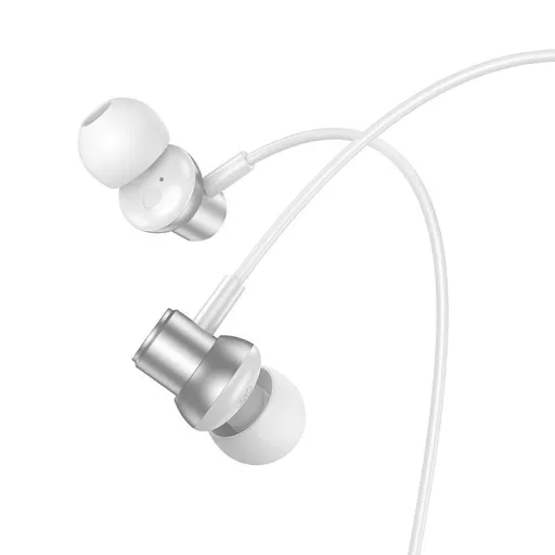 Hoco vezetékes fülhallgató 3,5 mm jack M110 ezüst