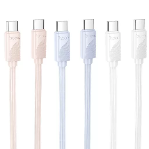 USB-C – USB-C kábel Hoco 3A 60W 1 m X114 fehér