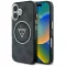 GUESS tok iPhone 16 Magsafe kompatibilis GUHMP16SHG4PRTGK (IML Metal Glitter 4G Circle Triangle) fekete