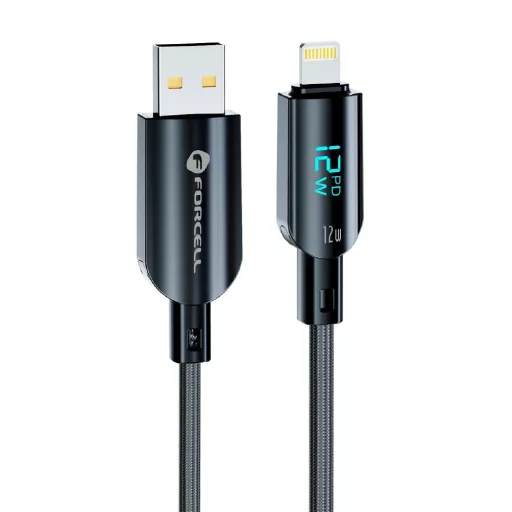 Forcell F-Energy USB-A – Lightning töltőkábel Digital C273 2,4A 12W 1,2 m fekete