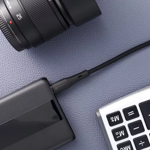 USB-A – USB-C töltőkábel Forcell F-Energy QC4.0 3A 66W szilikon 1 m C342 fekete