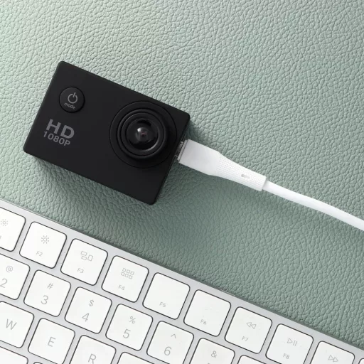 Forcell F-Energy USB-A – Micro USB töltőkábel QC3.0 Silicone C341 2,4A 18W 1 m fehér