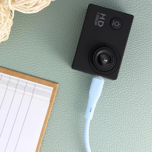 Forcell F-Energy USB-A – Micro USB töltőkábel QC3.0 Silicone C341 2,4A 18W 1 m kék