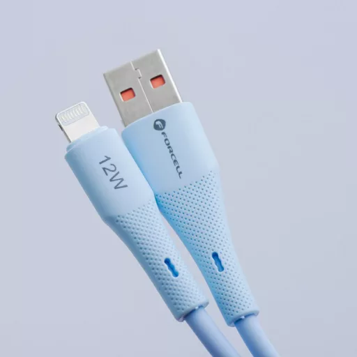 Forcell F-Energy USB-A – Micro USB töltőkábel QC3.0 Silicone C341 2,4A 18W 1 m kék