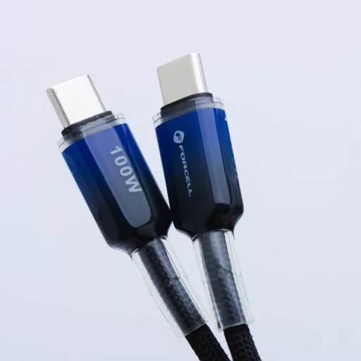 USB-C – USB-C töltőkábel Forcell F-Energy QC4.0 PD 5A 100W Gradient 1 m C357 fekete