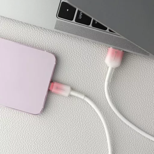 Forcell F-Energy USB-A – USB-C töltőkábel QC4.0 Gradient C352 3A 66W 1 m fehér