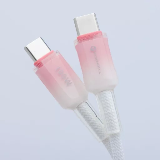 USB-C – USB-C töltőkábel Forcell F-Energy QC4.0 PD 5A 100W Gradient 1 m C357 fehér