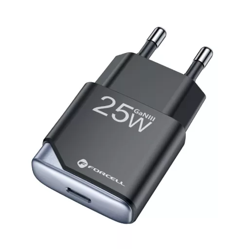 Forcell F-Energy hálózati töltő Ultra Slim GaN III USB-C PD QC4.0 3A 25W B125101-E fekete