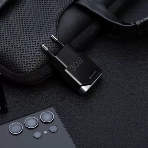 Forcell F-Energy hálózati töltő Ultra Slim GaN III USB-C PD QC4.0 3A 30W B130101-E fekete