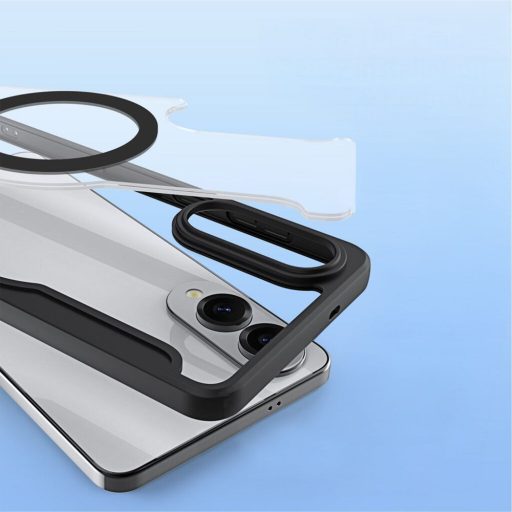 DUX DUCIS Flip tok kártyatartóval SKIN X PRO Magsafe kompatibilis  SAMSUNG S25 Edge fekete