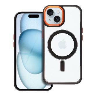   Color Edge Mag Cover tok iPhone 15  Magsafe kompatibilis fekete-arany