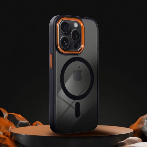 Color Edge Mag Cover tok iPhone 15  Magsafe kompatibilis fekete-arany