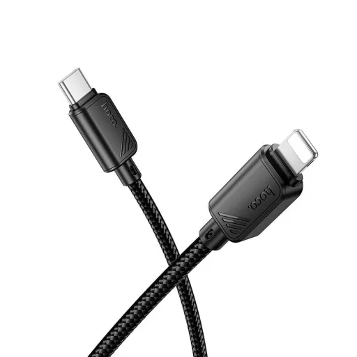 Hoco USB-C – Lightning töltőkábel X113 PD 27W 1 m fekete