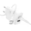 Hoco N71 hálózati töltő USB-A + USB-C QC3.0 PD AFC 3A 30W + USB-C - USB-C kábel fehér