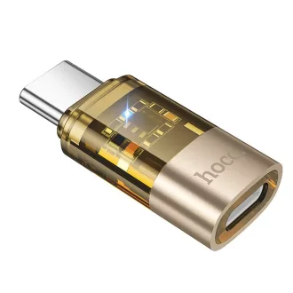 USB-C – Lightning adapter Hoco UA36D átlátszó arany