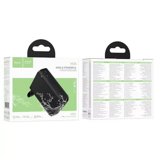 Vezeték nélküli hangszóró 5W 1200 mAh Hoco HC34 fekete
