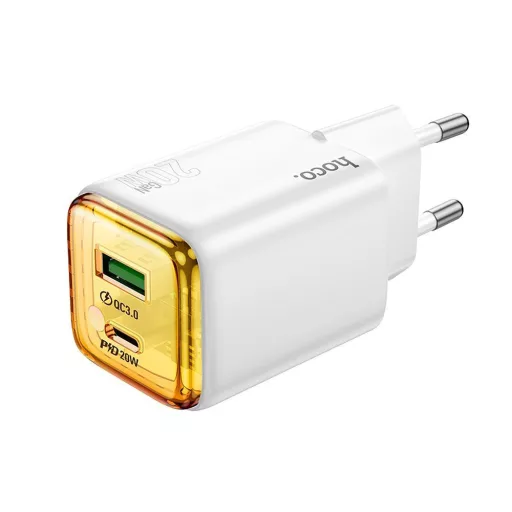 Hoco hálózati töltő USB-A + USB-C QC3.0 PD 3A 20W N52 fehér