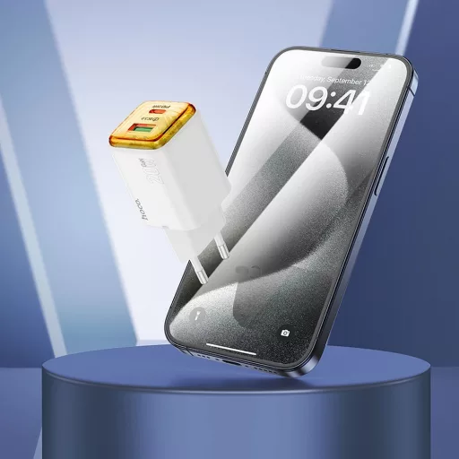 Hoco hálózati töltő USB-A + USB-C QC3.0 PD 3A 20W N52 fehér