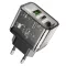 Hoco hálózati töltő USB-A + USB-C QC3.0 PD 3A 20W N34 átlátszó