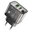 Hoco hálózati töltő USB-A + USB-C QC3.0 PD 3A 20W N34 átlátszó