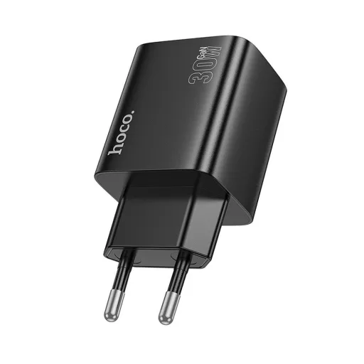 Hoco hálózati töltő 2×USB-C + 2×USB-A QC3.0 PD 3A 30W N56 fekete