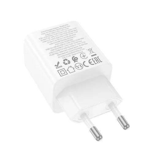 Hoco hálózati töltő 2×USB-C + 2×USB-A QC3.0 PD 3A 30W N56 fehér