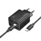 Hoco hálózati töltő 2×USB-C + 2×USB-A QC3.0 PD 3A 30W + USB-C – USB-C kábel N56 fekete