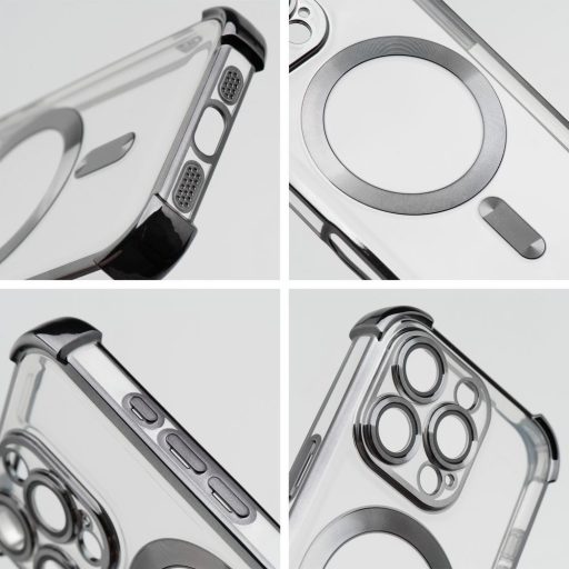 Antishock Electro ütésálló tok légpárnákkal iPhone 17 PRO MAX Magsafe kompatibilis  fekete