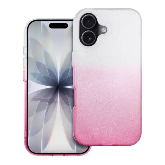   Shining csillogós tok iPhone 17  do iPhone 17 átlátszó rózsaszín
