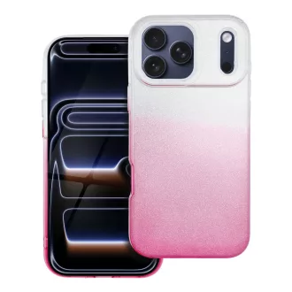  Shining csillogós tok iPhone 17 PRO MAX  átlátszó rózsaszín