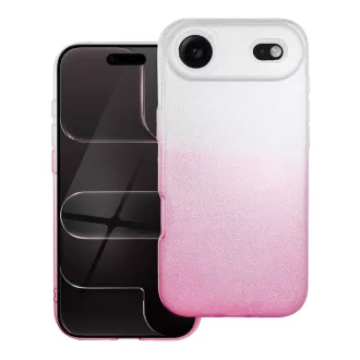   Shining csillogós tok iPhone 17 AIR  átlátszó rózsaszín