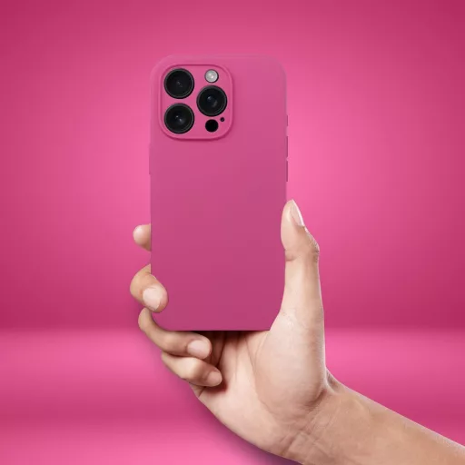 Szilikon tok 2 mm iPhone 17 PRO MAX  Magsafe kompatibilis rózsaszín