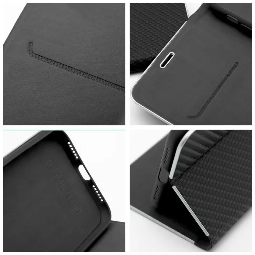 Luna Carbon Flip tok iPhone 17 Pro fekete