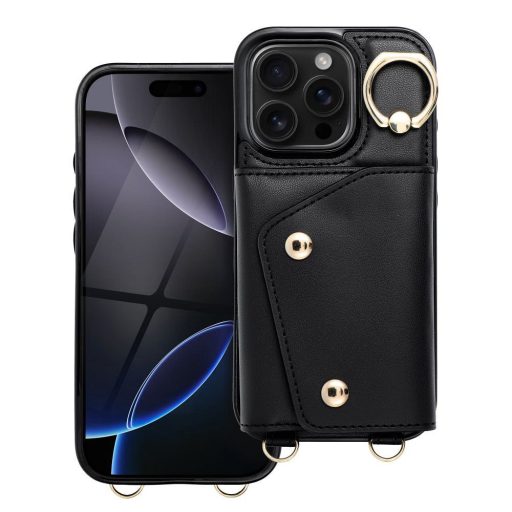 Wonder tok iPhone 16e (SE 4 2025) / 17e  with wallet fekete