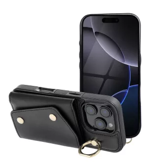 Wonder tok iPhone 12 / 12 PRO  with wallet fekete
